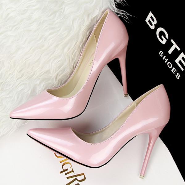 100% high quality 2016 Women autumn sexy patent leather classic vintage wedding Pumps shoes woman Red Botttommed High Heels Fashion Pointed Toe Womens OL office bridal Shoes nude platform With Heels Chaussure Femme zapatos de tacones 2586-1